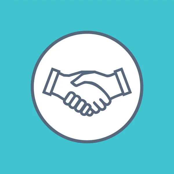 Kézfogás ikon szimbólum együttműködésre partnerség — Stock Vector