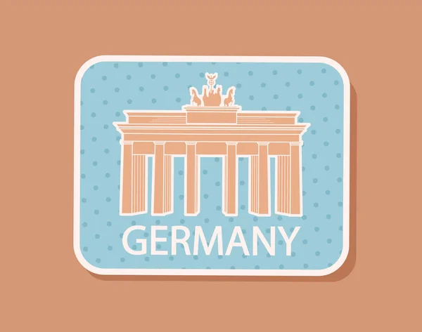 Allemagne Badge de voyage Aimant Vecteur isolé — Image vectorielle