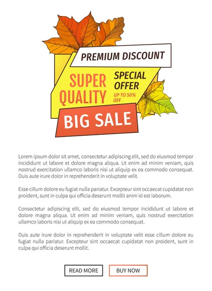 Venda Super Qualidade Oferta Especial 50% Off —  Vetores de Stock