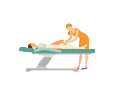 Spa salonu vücut sarın yordamı izole simge vektör