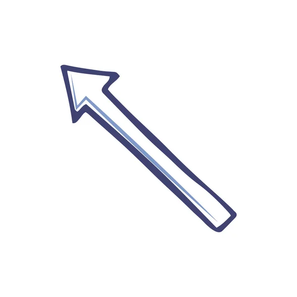 Freccia puntando angolo in alto a sinistra, Indicatore linea arte — Vettoriale Stock