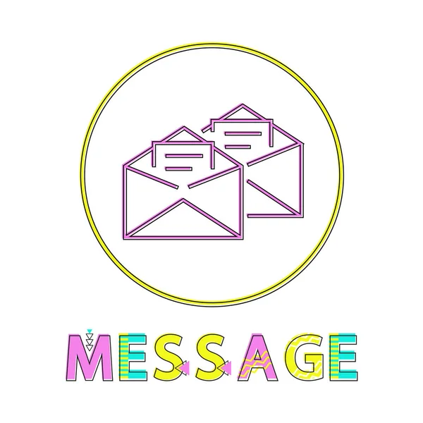 Message Mails in Envelopes Vector Illustration — Stock Vector