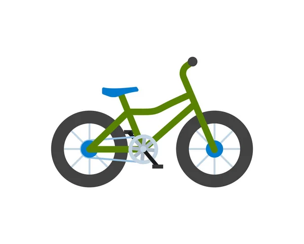 Close-up van de fiets, fiets met wielen geïsoleerde pictogram — Stockvector
