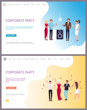 Şirket parti, işadamları ve iş kadınları