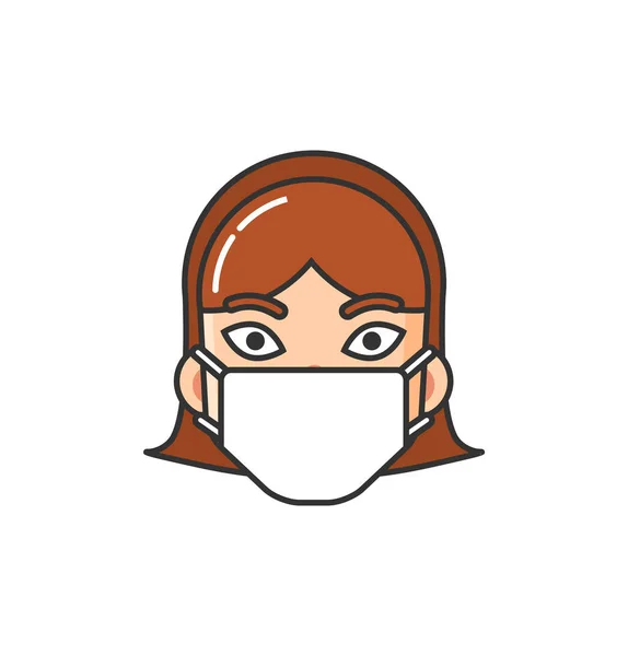 Persona alérgica que usa imagen vectorial de máscara médica — Archivo Imágenes Vectoriales
