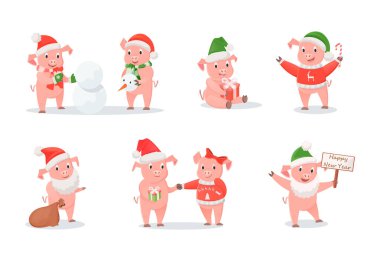 Şapkalar ve kazak, yeni yıl ve Noel demiler