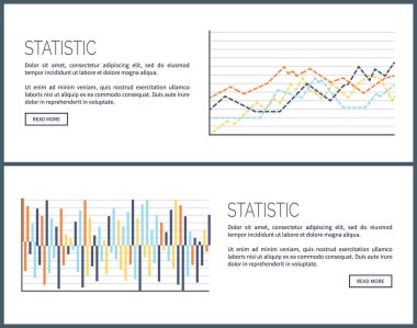 İstatistik Web sayfaları, grafikler ve Infographics Set