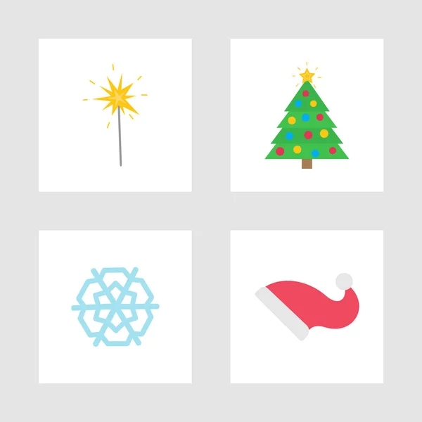 圣诞装饰树和火花向量 — 图库矢量图片