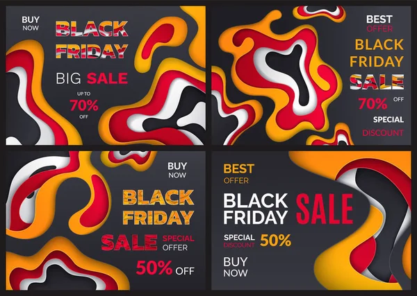 Black Friday Big Sale 70 and 50 Percent Reduced — Stock Vector