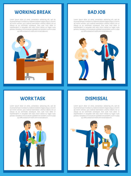 Working Break in Office, Businessman Relaxing