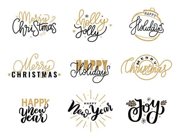 Feliz Natal, Holly Jolly Quote, Boas Festas — Vetor de Stock