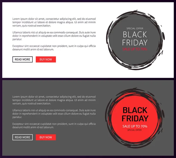 Économisez jusqu'à 70 pour cent sur les étiquettes de prix Black Friday — Image vectorielle
