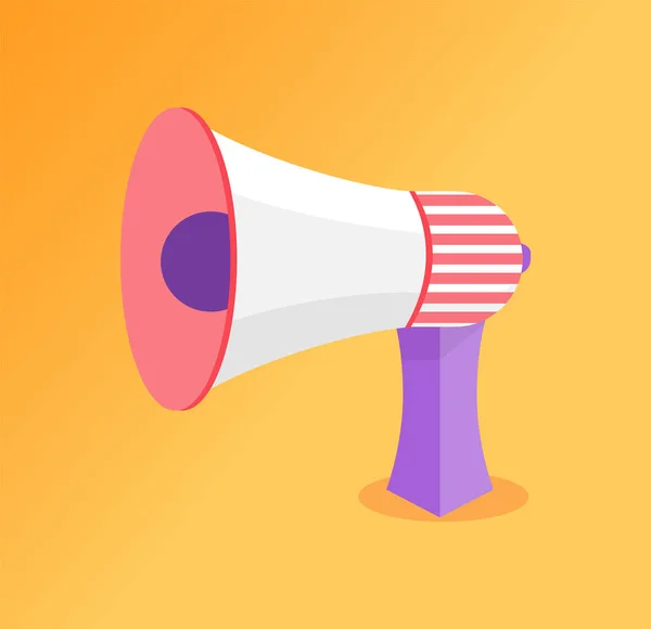 Loudspeaker Megaphone Vector Icon Speaking-Trumpet — Stock Vector