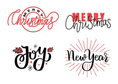 Sevinçleri, neşeli Noel ve mutlu yeni yıl baskı