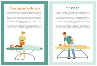 Masaj ve çikolata vücut Spa prosedürler masör