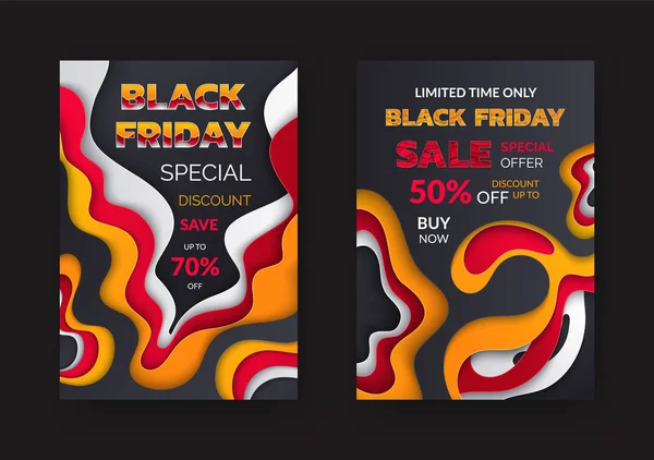 Black Friday verkoop, speciale korting 70 procent uit — Stockvector