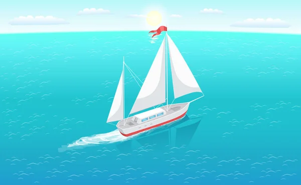 现代游艇船用航海个人船图标 — 图库矢量图片