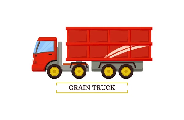 Illustrazione vettoriale dell'icona del macchinario del camion del grano — Vettoriale Stock