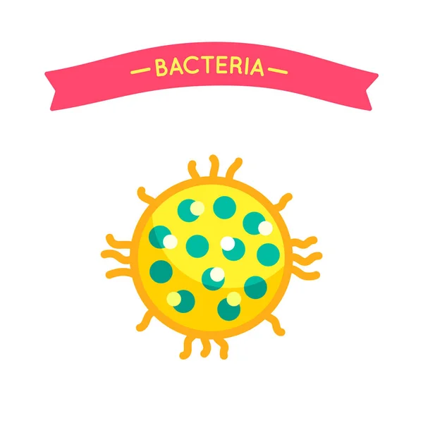 Bacteria Cell Poster Primer plano Vector Ilustración — Vector de stock
