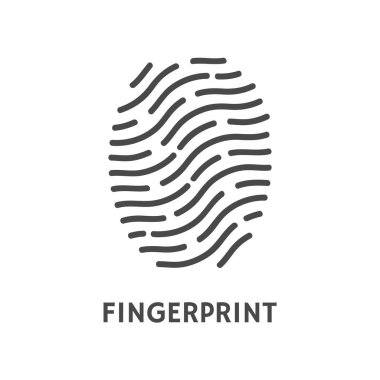 Parmak izi doğrulama Poster metin vektör ile