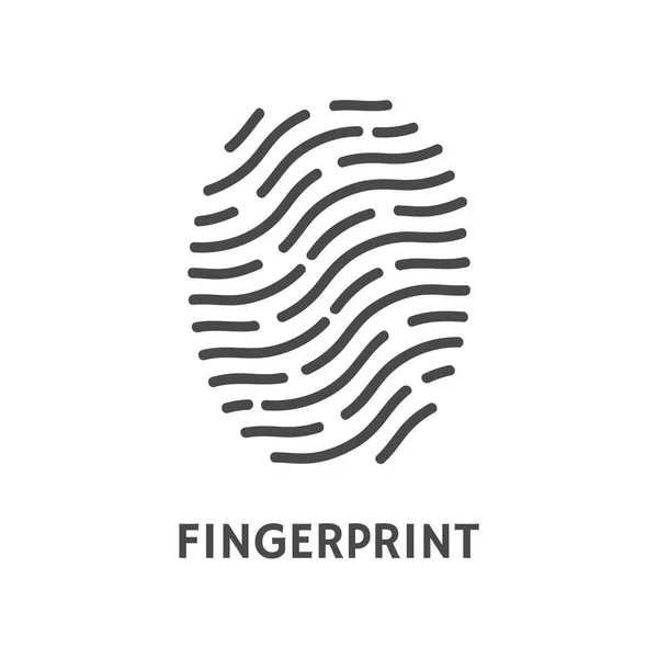 Poster zur Überprüfung von Fingerabdrücken mit Textvektor — Stockvektor