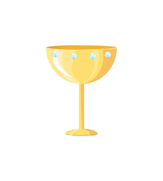 Award in Cup vorm met stenen vectorillustratie — Stockvector