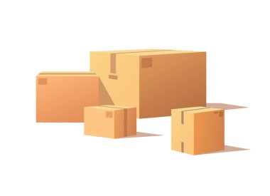 Kırılgan paketleri, paketler yapışkan bant ile kapalı