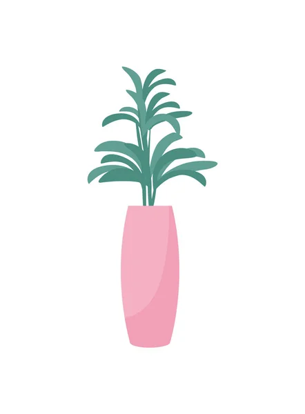 Dům rostlin singl v Flower Pot kreslené ikony — Stockový vektor