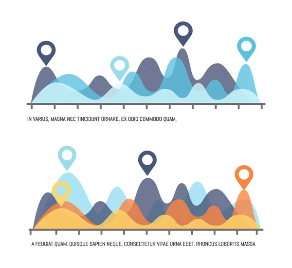 インフォ グラフィック可視化研究の成果 — ストックベクタ