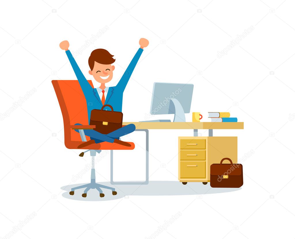 Business Worker at Workplace Businessman at Office