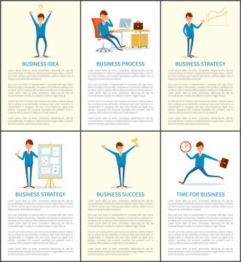 İş fikri ve süreci, patron ofiste çalışan