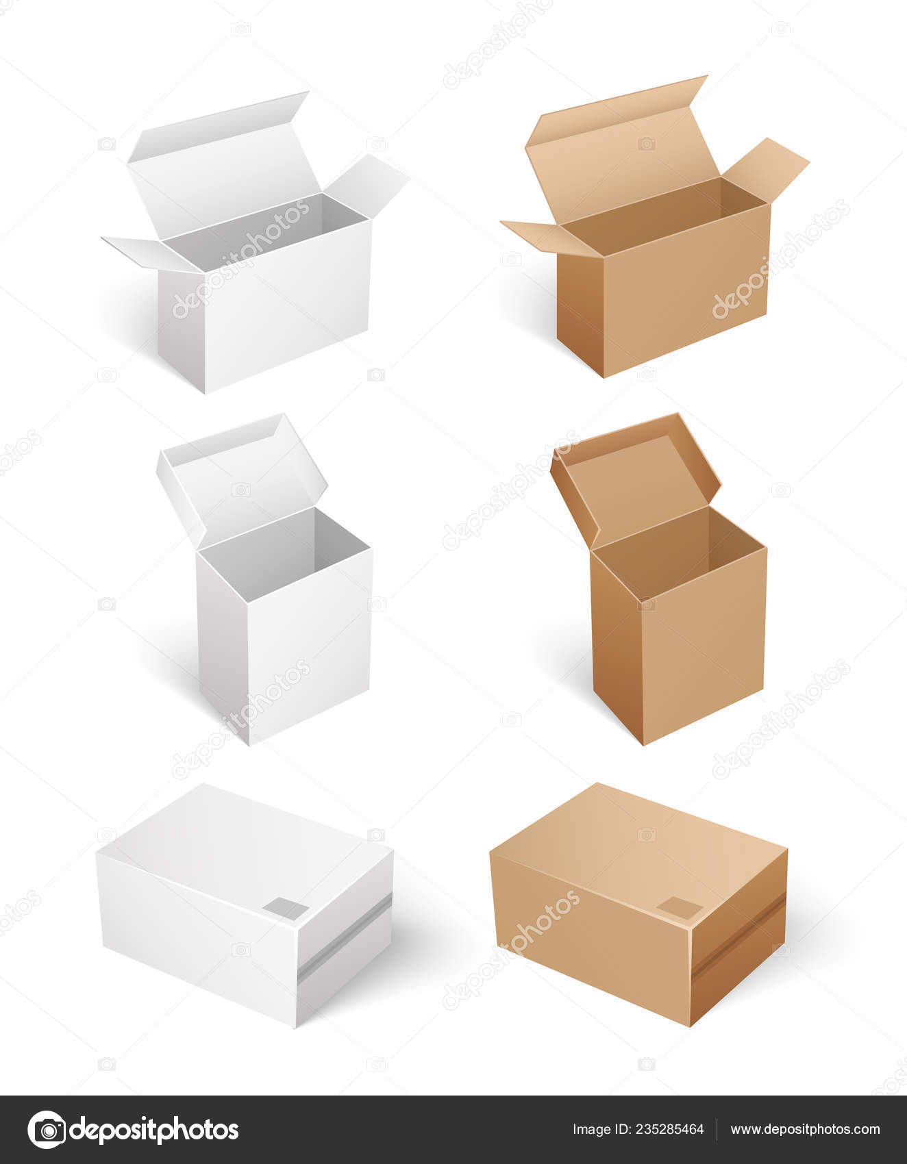 Quadratische Schachteln Fur Die Aufbewahrung Von Produkten Vektorgrafik Lizenzfreie Grafiken C Robuart Depositphotos
