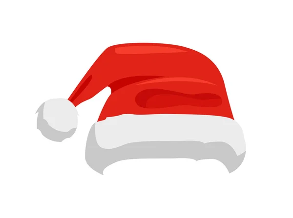 Čepice Santa Claus Closeup vektorové ilustrace — Stockový vektor