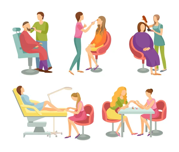 Spa Salon behandeling en Procedures iconen Vector — Stockvector