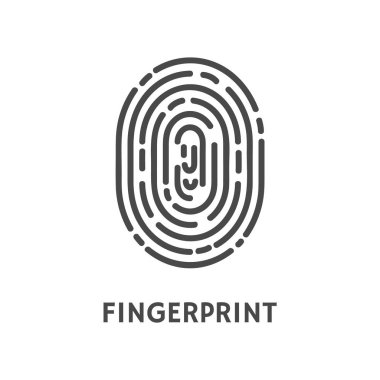 Parmak izi benzersiz parmak model Poster vektör