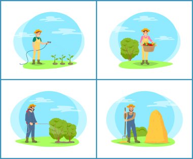 Kadın saç ekimi vektör çizim üzerinde tarım