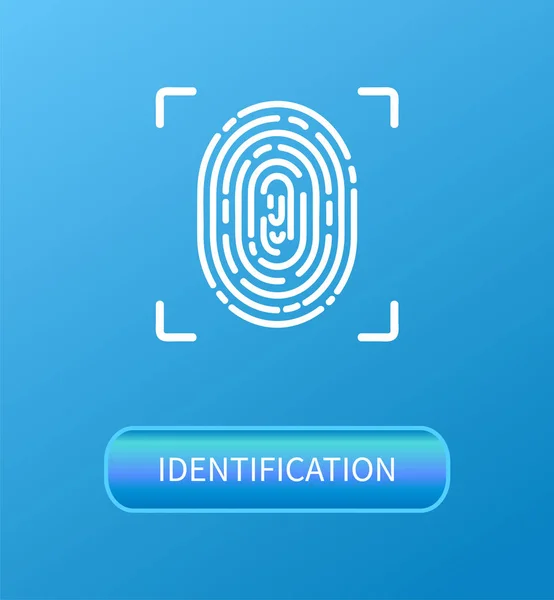 Identifiering Fingerprint verifiering affisch — Stock vektor