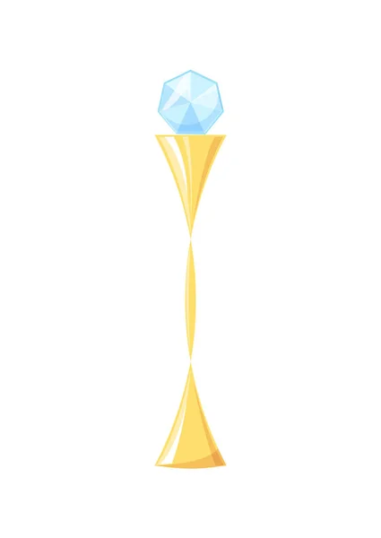 Βραβείο κατασκευασμένα από χρυσό και εικονογράφηση διάνυσμα γυαλί — Διανυσματικό Αρχείο
