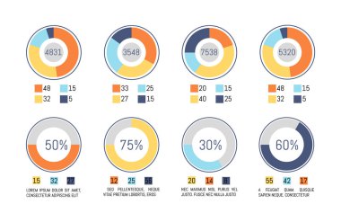Infographic, pasta diyagramları iş temsil