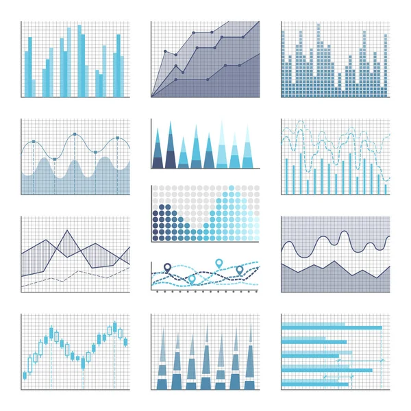 Infographics és a diagnosztika, a diagramok és a rendszerek — Stock Vector