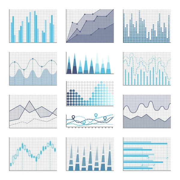 Infografica e diagnostica, grafici e schemi — Vettoriale Stock