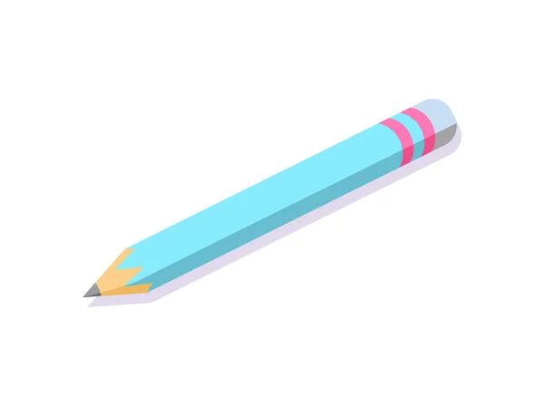 Pencil to Write Down Some Information, Office Supply — Stock Vector