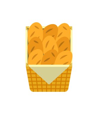 Hasır sepet Market dükkanda ekmek somunları