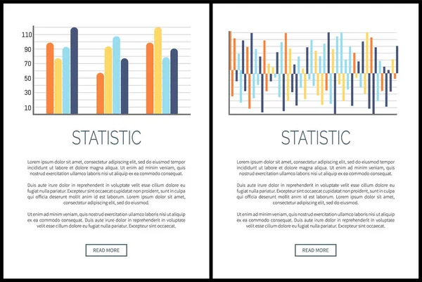 Statistiky webové stránky a Text, prezentace dat — Stockový vektor