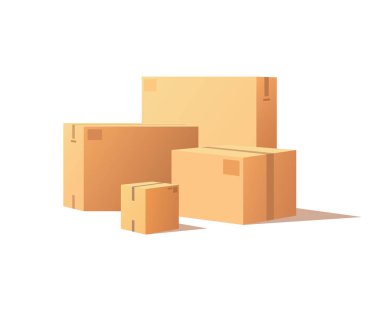 Paketleri paketleri, yapışkan bant alışveriş şablonu