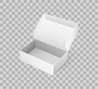 Aç kutusuna Ayakkabı depolama için. Boş karton konteyner