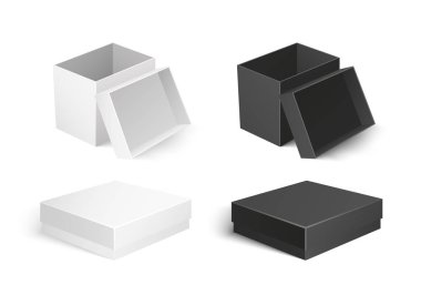 Karton karton konteyner izole simge vektör