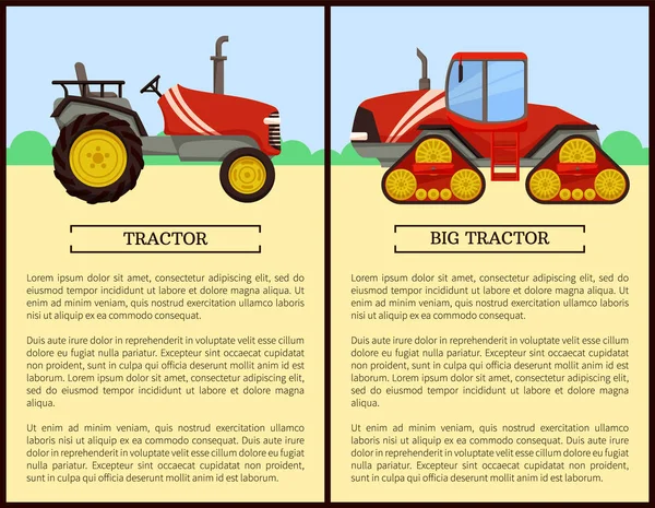 Tracteur Agriculture Machines Illustration vectorielle — Image vectorielle