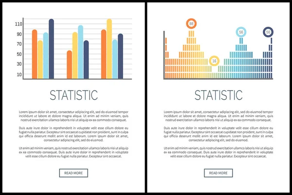 Statistiques Inforcharts et Infographies Pages Web — Image vectorielle