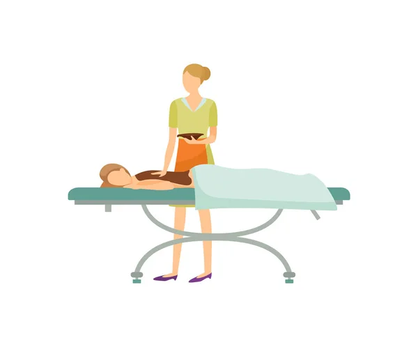 Spa Procedure with Healing Chocolate Spa Salon — Stock Vector